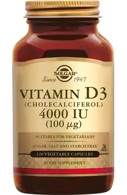 De Online Drogist Solgar Vitamine D3 4000 IU Capsules aanbieding