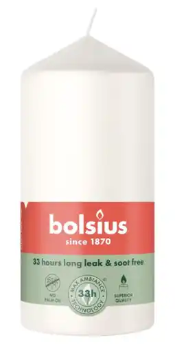 De Online Drogist Bolsius Stompkaars Cloudy White aanbieding
