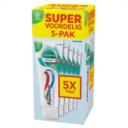 De Online Drogist Aquafresh Coolmint Tandpasta 5-Pack aanbieding