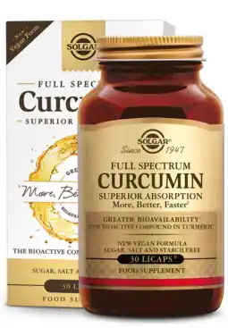 De Online Drogist Solgar Full Spectrum Curcumin (Kurkuma) Capsules aanbieding