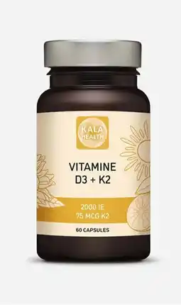 De Online Drogist Kala Health Vitamine D3 & K2 Capsules aanbieding