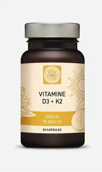 De Online Drogist Kala Health Vitamine D3 & K2 Capsules aanbieding