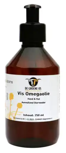 De Online Drogist De Groene Os Vis Omegaolie Hond & Kat aanbieding