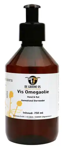 De Online Drogist De Groene Os Vis Omegaolie Hond & Kat aanbieding