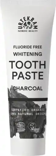 De Online Drogist Urtekram Fluoride Free Whitening Tooth Paste Charcoal aanbieding