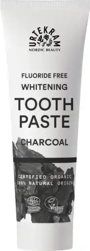 De Online Drogist Urtekram Fluoride Free Whitening Tooth Paste Charcoal aanbieding
