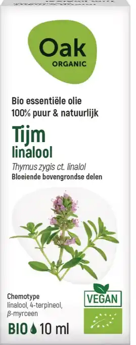 De Online Drogist Oak Organic Tijm Linalool Olie aanbieding