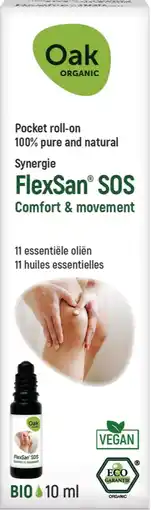 De Online Drogist Oak Organic Pocket roll-on FlexSan SOS Olie aanbieding