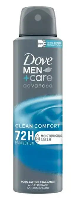 De Online Drogist Dove Men +Care Advanced Clean Comfort Anti-transpirant aanbieding