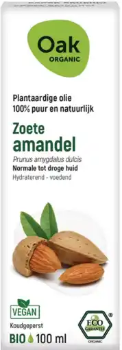 De Online Drogist Oak Organic Zoete Amandel Olie aanbieding
