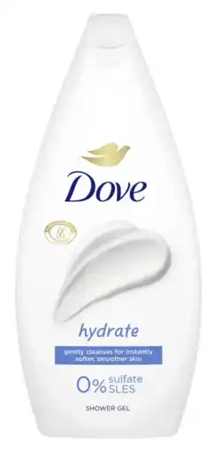 De Online Drogist Dove Hydrate Shower Gel aanbieding