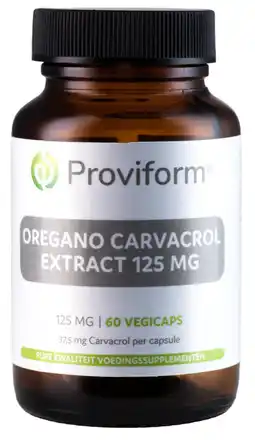 De Online Drogist Proviform Oregano Carvacrol Extract 125mg Capsules aanbieding