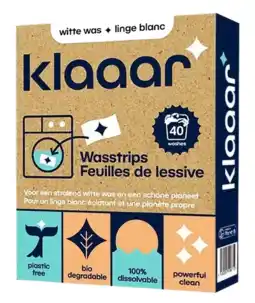 De Online Drogist Klaaar Wasstrips Witte Was aanbieding