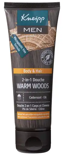 De Online Drogist Kneipp Men Body & Hair 2-in-1 Douche Warm Woods Cedernoot Eik aanbieding