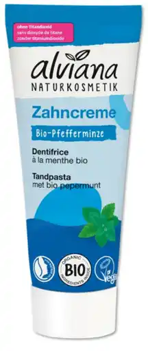 De Online Drogist Alviana Biologische Pepermunt Tandpasta aanbieding