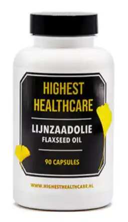 De Online Drogist Highest Healthcare Lijnzaadolie Capsules aanbieding