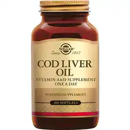 De Online Drogist Solgar Cod Liver Oil (Levertraan) Softgels aanbieding