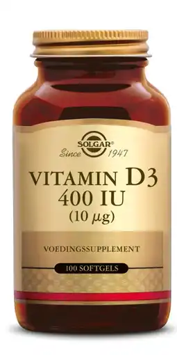 De Online Drogist Solgar Vitamine D-3 400 IU Softgels aanbieding