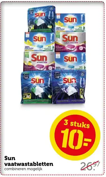 Coop Sun vaatwastabletten aanbieding