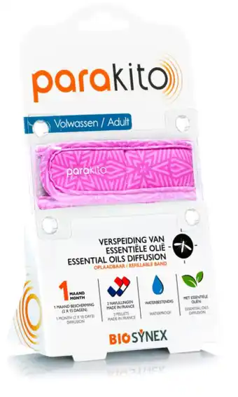 De Online Drogist ParaKito Anti-Muggen Armband Violet Volwassenen aanbieding