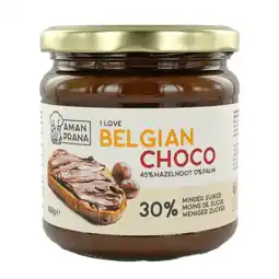 De Online Drogist Aman Prana I Love Belgian Choco Hazelnootpasta aanbieding