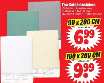 Dirk Ten Cate hoeslaken 90x200cm aanbieding