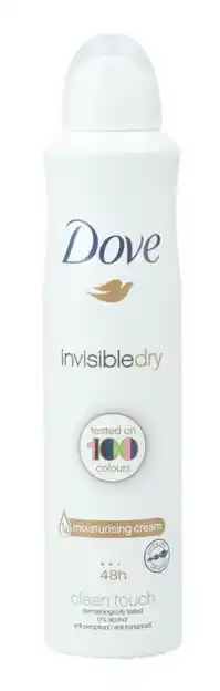 De Online Drogist Dove Invisible Dry Deodorant Spray aanbieding