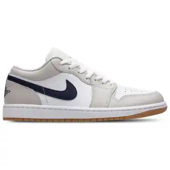Foot Locker Jordan 1 Low Sneakers Heren - Wit - Maat 42 - Leer aanbieding