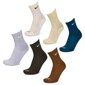 Foot Locker Nike Everyday Cushioned Crew 6 Pack Sokken Unisex - Blauw - Maat 34 - 38 aanbieding