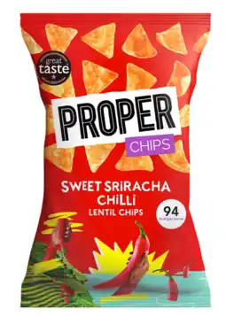 De Online Drogist PROPER Sweet Sriracha Chilli Lentil Chips aanbieding