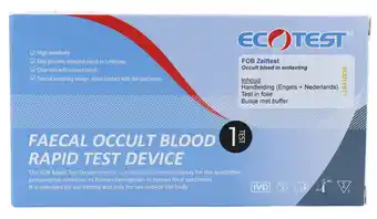 De Online Drogist Testjezelf.nu FOB Zelftest aanbieding