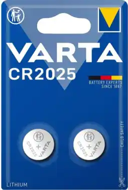De Online Drogist Varta Lithium CR2025 Knoopcel-batterij aanbieding