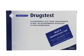 De Online Drogist Testjezelf.nu Drugstest Multi-4 Speeksel Pen Test aanbieding