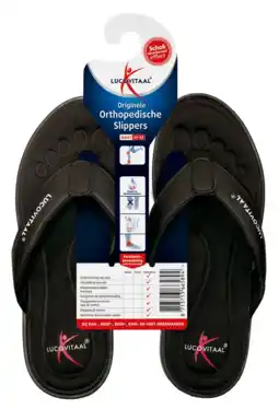 De Online Drogist Lucovitaal Orthopedische Slippers Maat 41-42 Zwart aanbieding