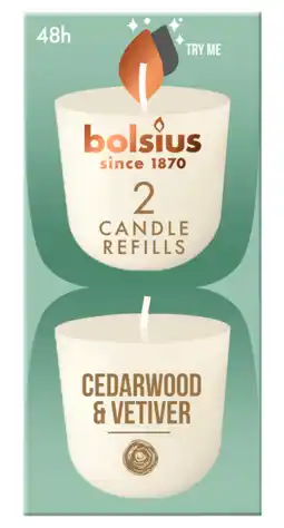 De Online Drogist Bolsius Cederwood & Vetiver Candle Refills aanbieding