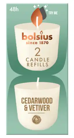 De Online Drogist Bolsius Cederwood & Vetiver Candle Refills aanbieding