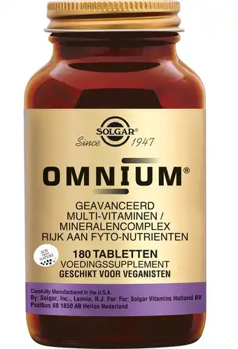 De Online Drogist Solgar Omnium Multivitamine Tabletten aanbieding