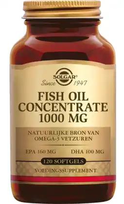 De Online Drogist Solgar Fish Oil (Visolie) Concentrate 1000 mg Softgels aanbieding