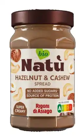 De Online Drogist Natù Hazelnut & Cashew Spread No Added Sugars aanbieding