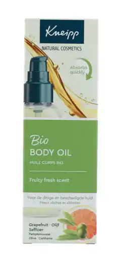 De Online Drogist Kneipp Bio Body Oil Grapefruit en Olijf Saffloer aanbieding