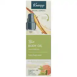 De Online Drogist Kneipp Bio Body Oil Grapefruit en Olijf Saffloer aanbieding