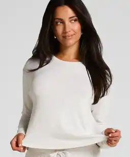 Hunkemoller Hunkemöller Pyjamatop met lange mouwen Beige aanbieding