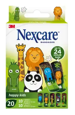 De Online Drogist Nexcare Happy Kids Animals Bandages aanbieding