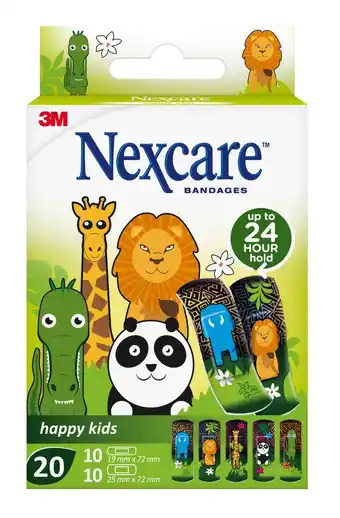 De Online Drogist Nexcare Happy Kids Animals Bandages aanbieding