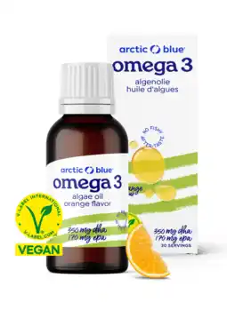 De Online Drogist Arctic Blue Kids Omega-3 Algenolie Sinaasappelsmaak aanbieding