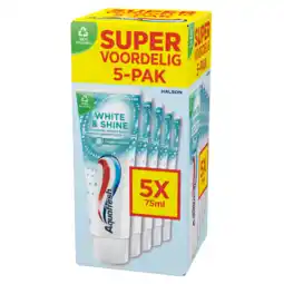De Online Drogist Aquafresh White & Shine Tandpasta 5-Pack aanbieding