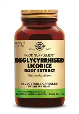 De Online Drogist Solgar Deglycyrrhised Licorice (Zoethout) Root Extract Capsules aanbieding