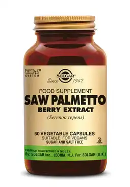 De Online Drogist Solgar Saw Palmetto (Zaagpalm) Berry Extract Capsules aanbieding