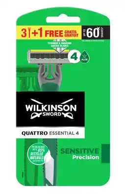 De Online Drogist Wilkinson Quattro Essential 4 Sensitive Wegwerp aanbieding