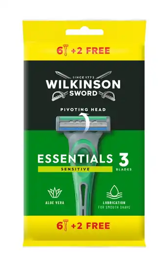 De Online Drogist Wilkinson Essentials 3 Sensitive Wegwerp Mesjes aanbieding